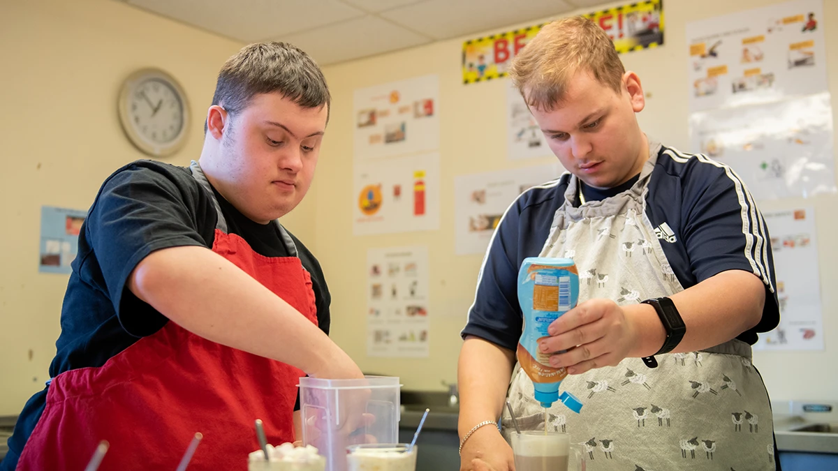 Pathway to skills learning disabilities supported internship cooking student dartington devon