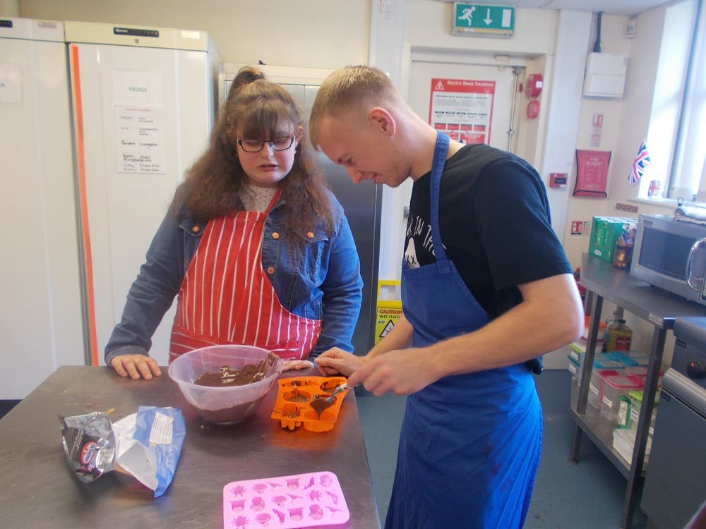 Pathway to independence learning disabilities students cooking dartington devon